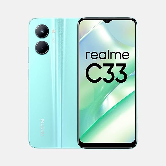 realme C33 (Aqua Blue, 4GB RAM, 64GB Storage)