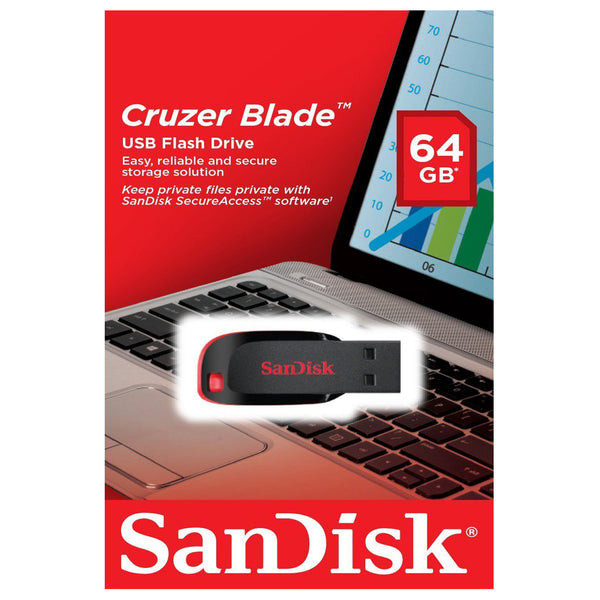 Sandisk Sandisk 64 GB Cruzer Blade USB Flash Drive