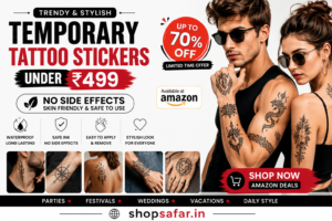 Temporary Artificial Body Tattoo Stickers Under ₹499 | No Side Effects